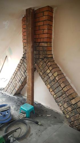 Exposed brick chimney loft conversion Brisol before